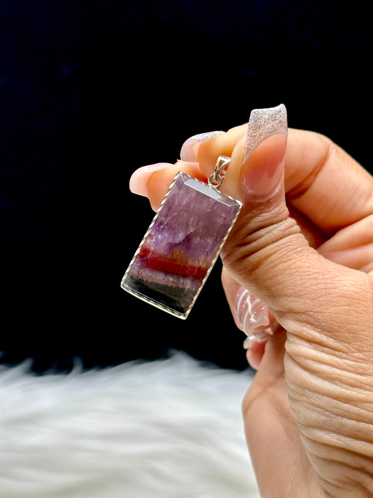 AAA Auralite 23 Pendant – Sterling Silver Setting & Hook, Rare High-Vibration Crystal