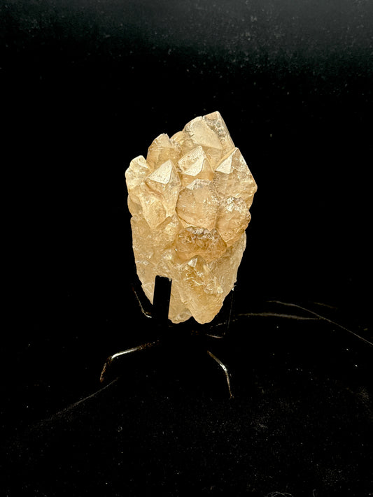 High Quality Large Elestial Smoky Quartz Cluster Specimen on Stand – 7.9 Inches Tall