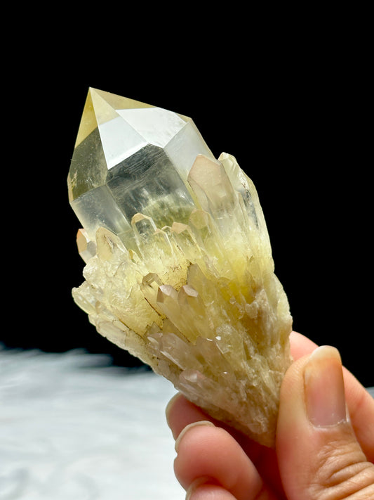 Raw semi polished Citrine Crystal cluster from Congo