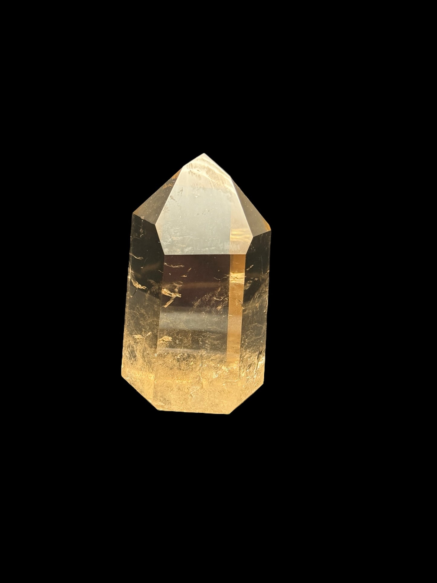 AAA Grade Citrine Crystal Point – High Clarity, 399 Grams, 4 Inches Tall