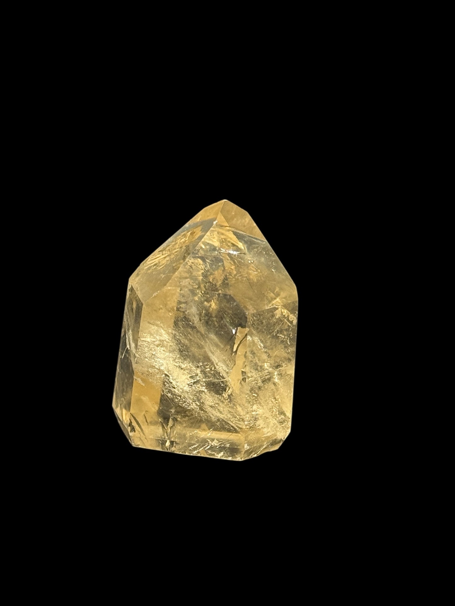 Natural Citrine Crystal Point – AAA Grade with Rainbow Inclusions, 69g, 2.3 Inches