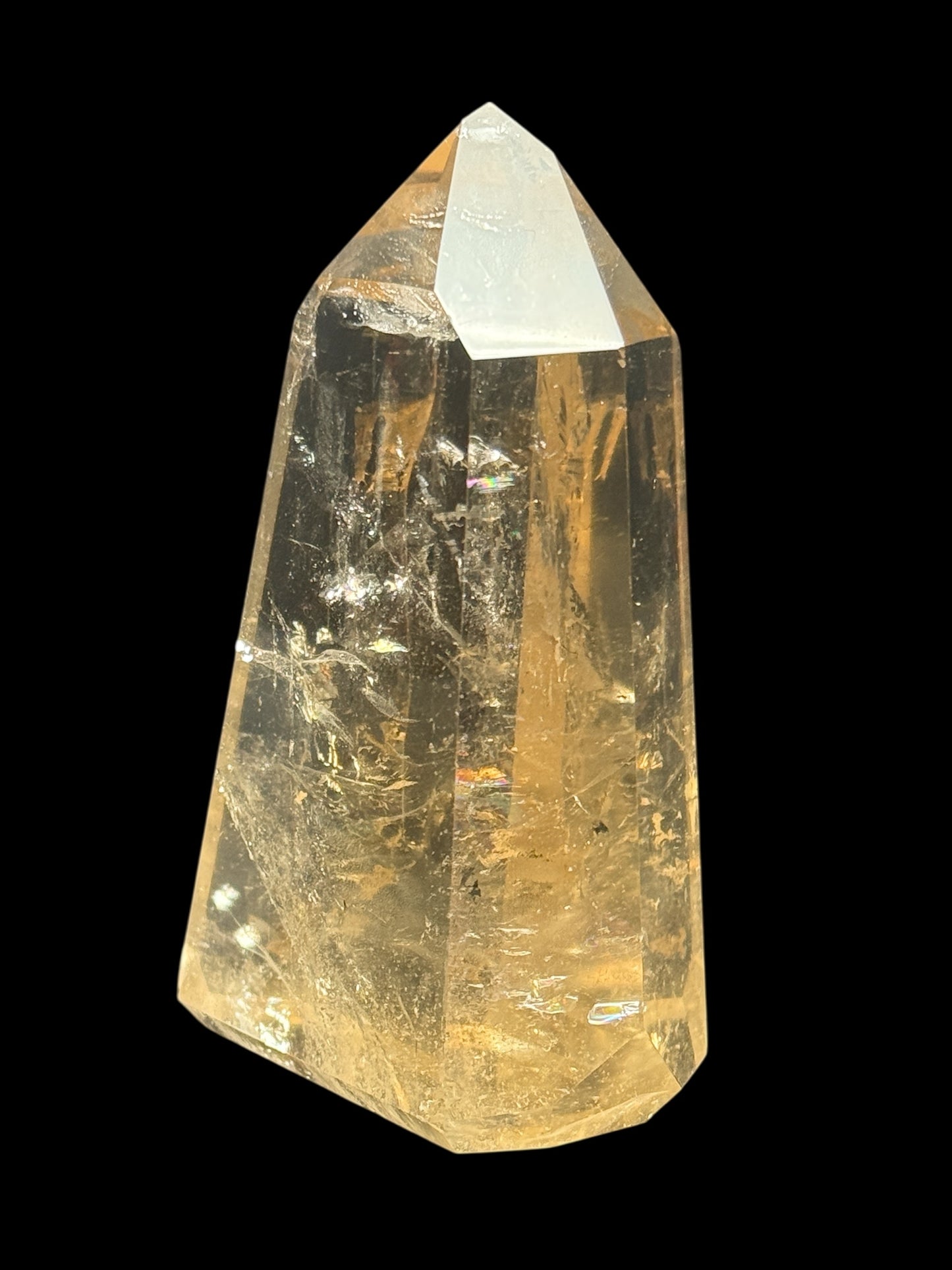 AAA Grade Citrine Crystal Point – 241g, 4.3 Inches | Natural Golden Quartz Tower for Abundance & Energy