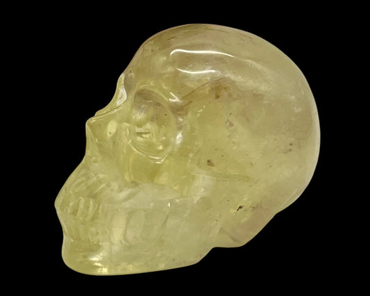 High quality Citrine Carved Crystal Skull, Citrine Skull carving - 3 inches tall