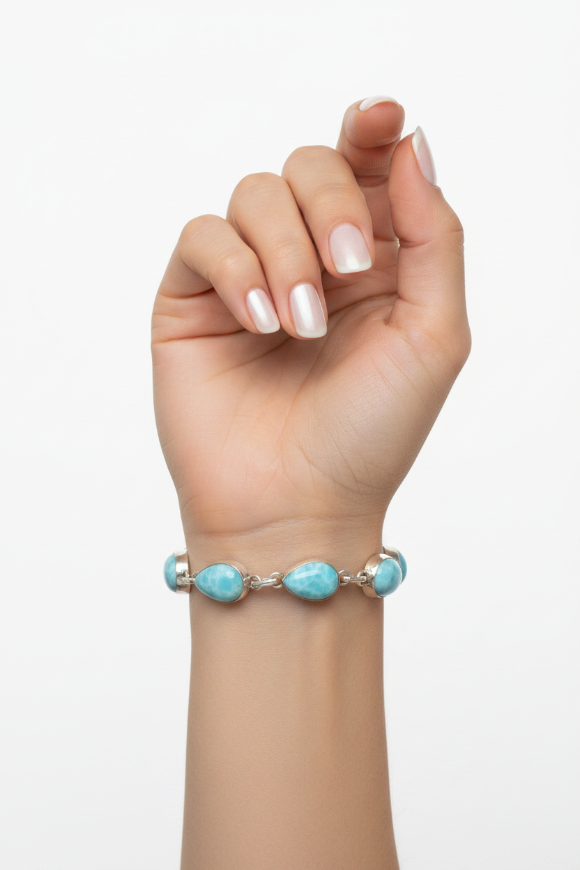 Larimar Bracelet - Worn