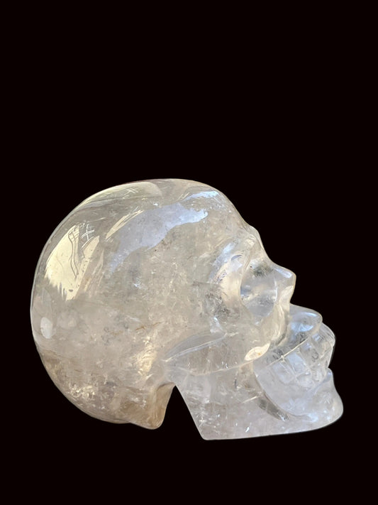 Beautiful high quality clear quartz skull