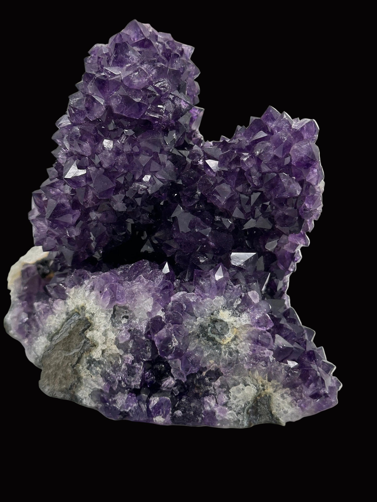 Amethyst cluster geode, Rare Large Amethyst Flower Cluster - 6 inches tall
