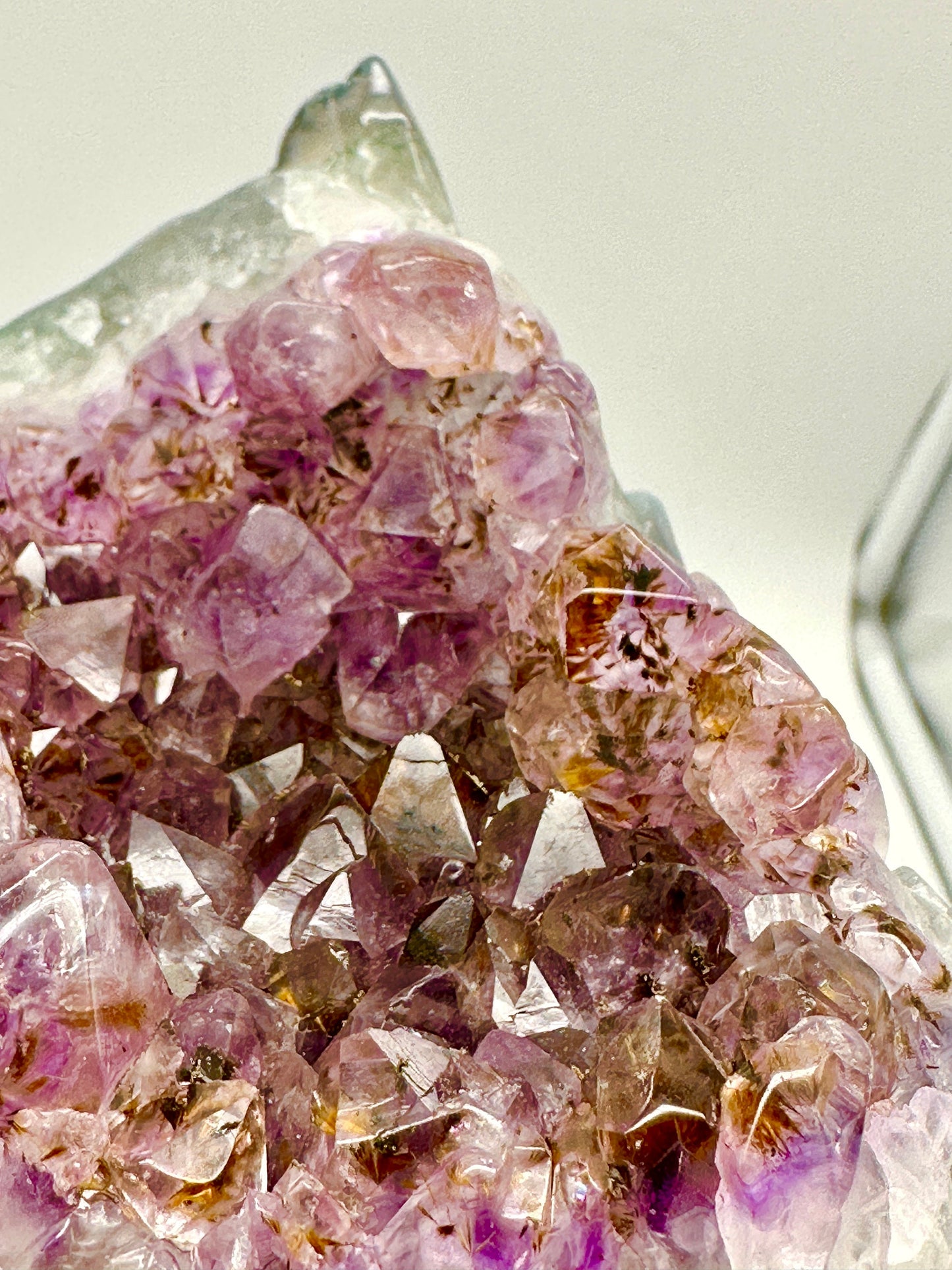 Moss Agate Amethyst Geode Skull | Moss agate Indian skull | Amethyst cluster skull | Crystal skull carving