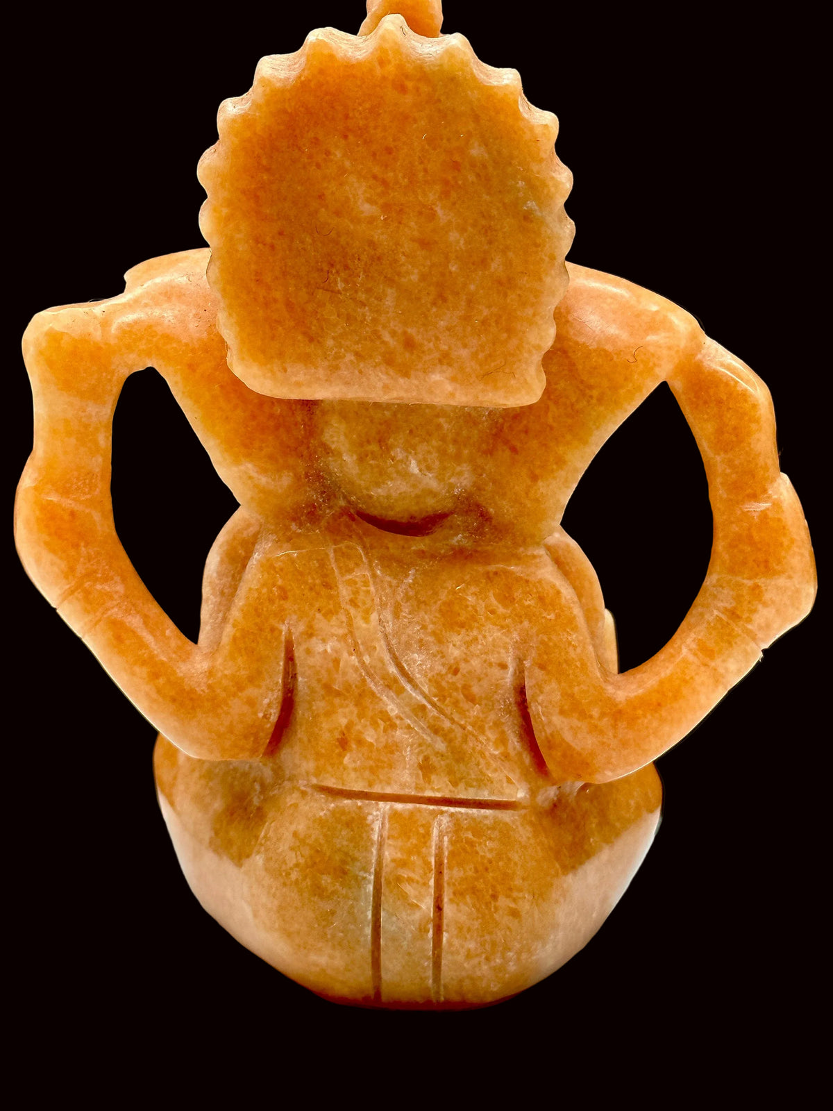 Orange Aventurine Carving of Ganesh - Lord Ganesha Idol in Crystals/Gemstone - Reiki/Chakra/Healing/Energy