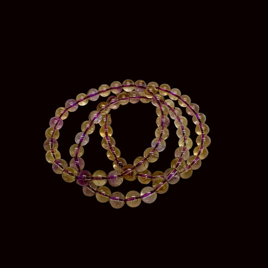 Natural Ametrine Bracelet Amethyst Citrine Crystal, Ametrine Bracelet, Crystal Bracelet - 8mm