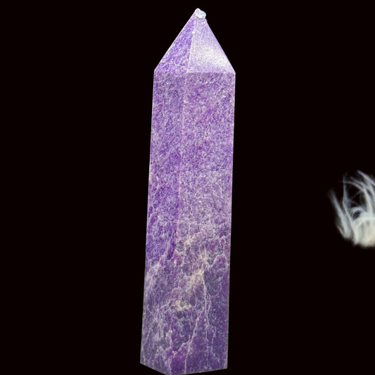 Large Lepidolite Tower, Lepidolite Crystal Point, Stone of Transformation- 14 inches tall