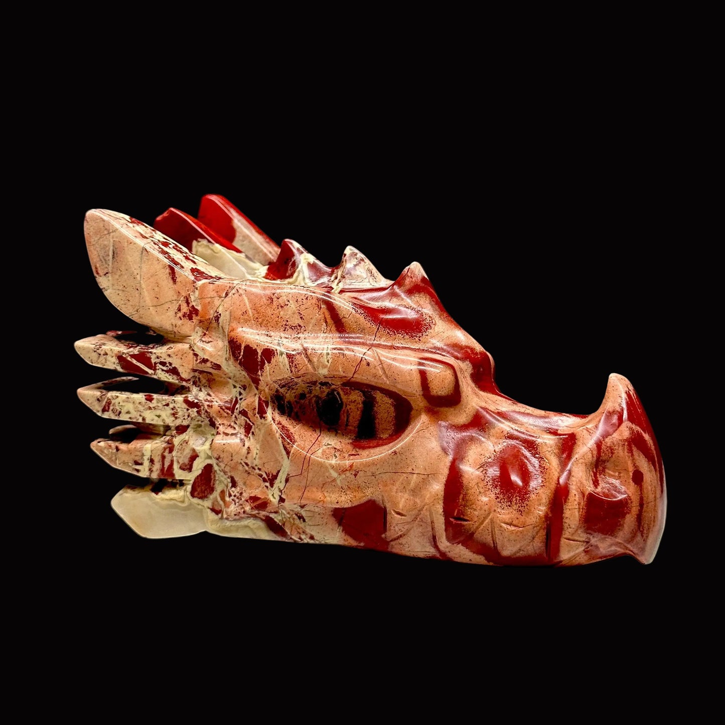Red Jasper Dragon Head Crystal Carving | 6" 1kg Hand Carved