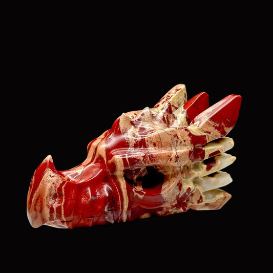 Red Jasper Dragon Head Crystal Carving | 6" 1kg Hand Carved