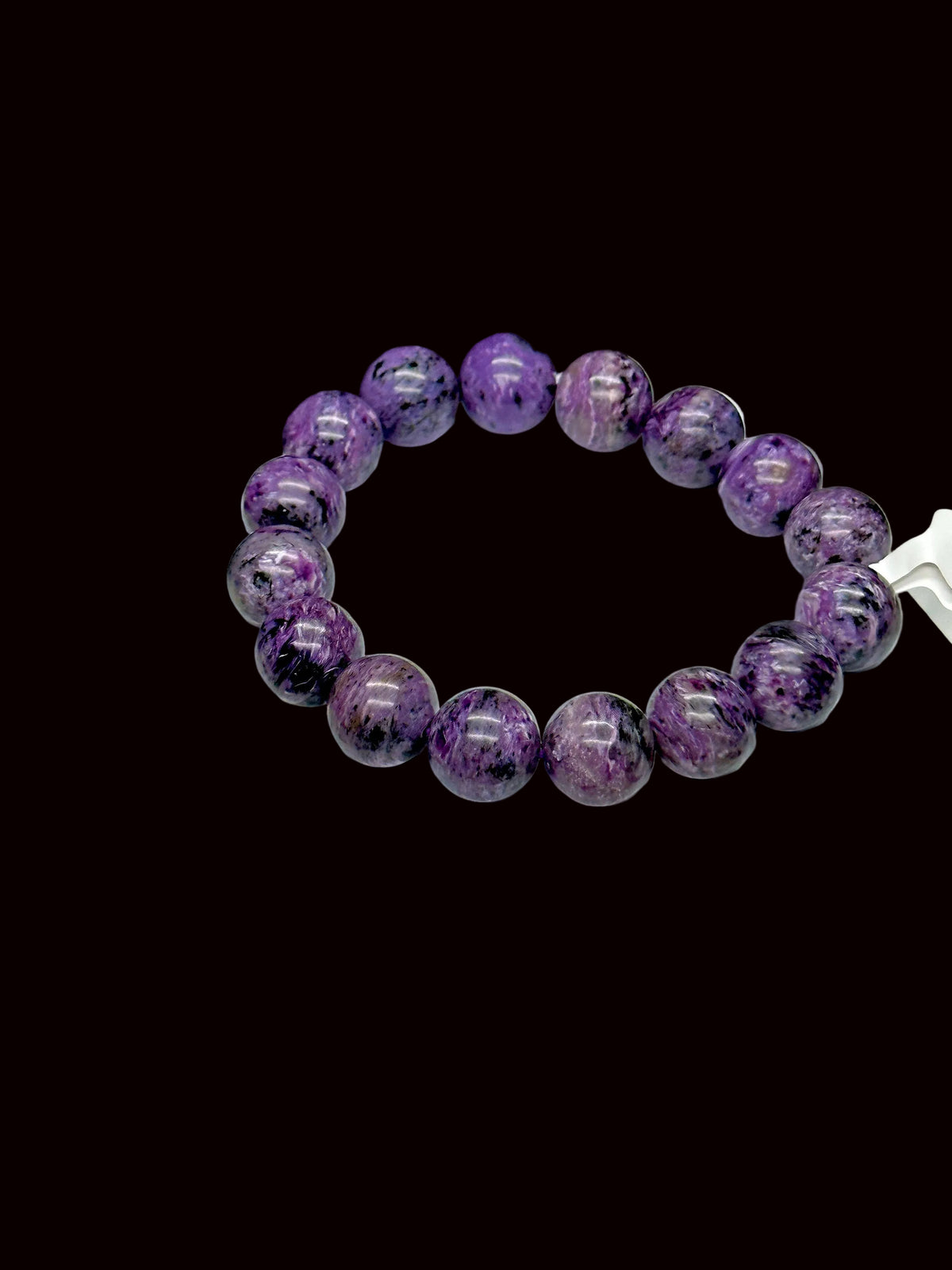 12mm Natural Charoite Bracelet, Crystal Jewelry Stretch ,Gemstone Bracelet , Gift Item