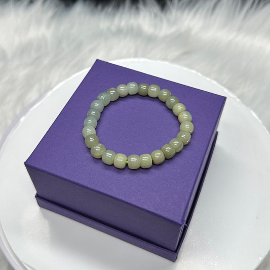 7mm Beautiful Light Green Bracelet High-quality Jade | Natural Heart Chakra Healing Stone Jewelry