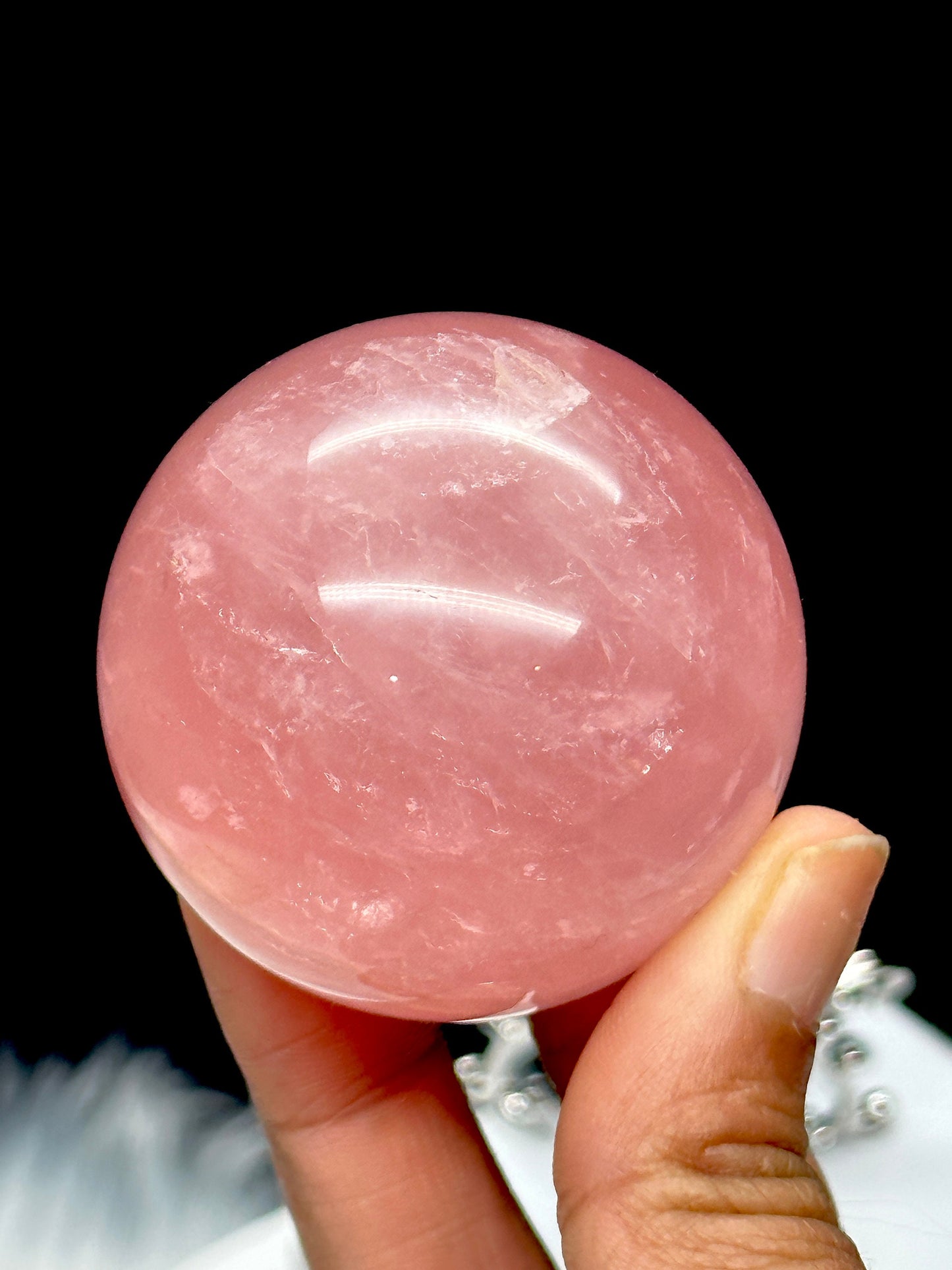 Mozambique Rose Quartz Crystal Sphere