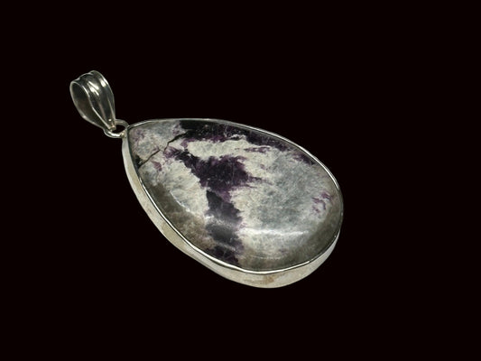 Beautiful Kammererite Crystal Pendant in Sterling Silver