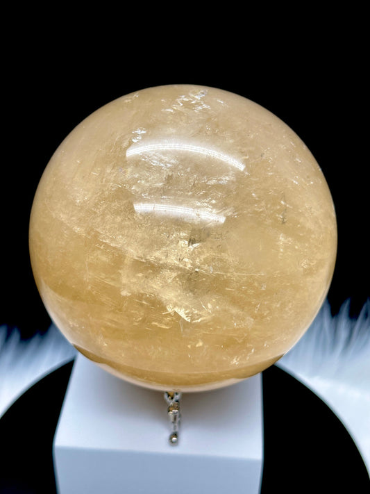 Huge Honey Calcite Sphere