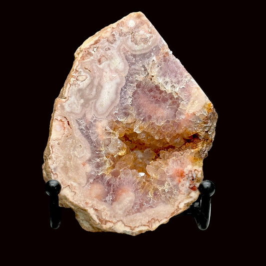 Pink Amethyst Flower Agate Crystal Slab