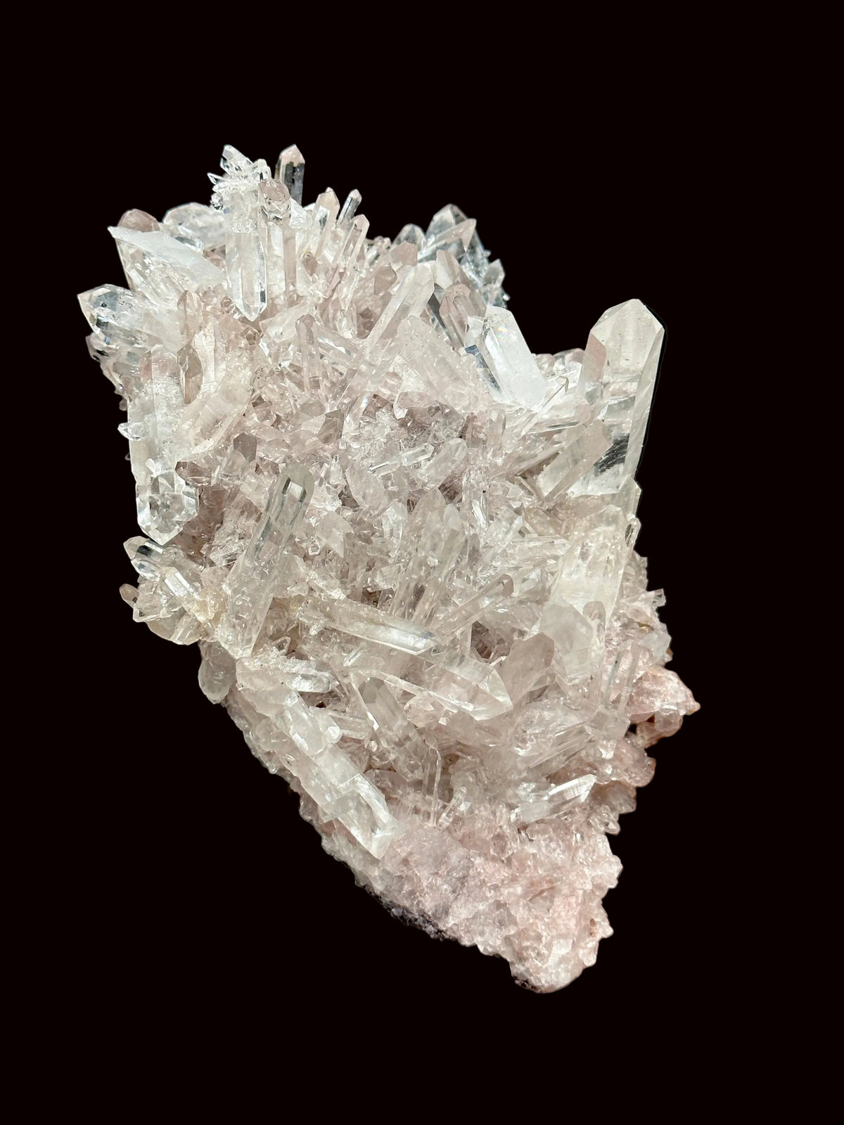 Extra High Quality Sacred Rose Pink Lemurian Quartz Cluster Specimen