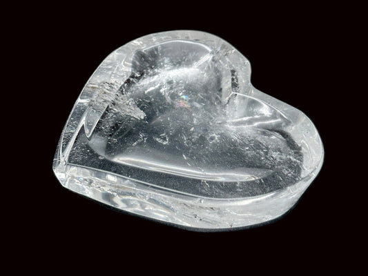 Clear Quartz Crystal Heart Shaped Bowl