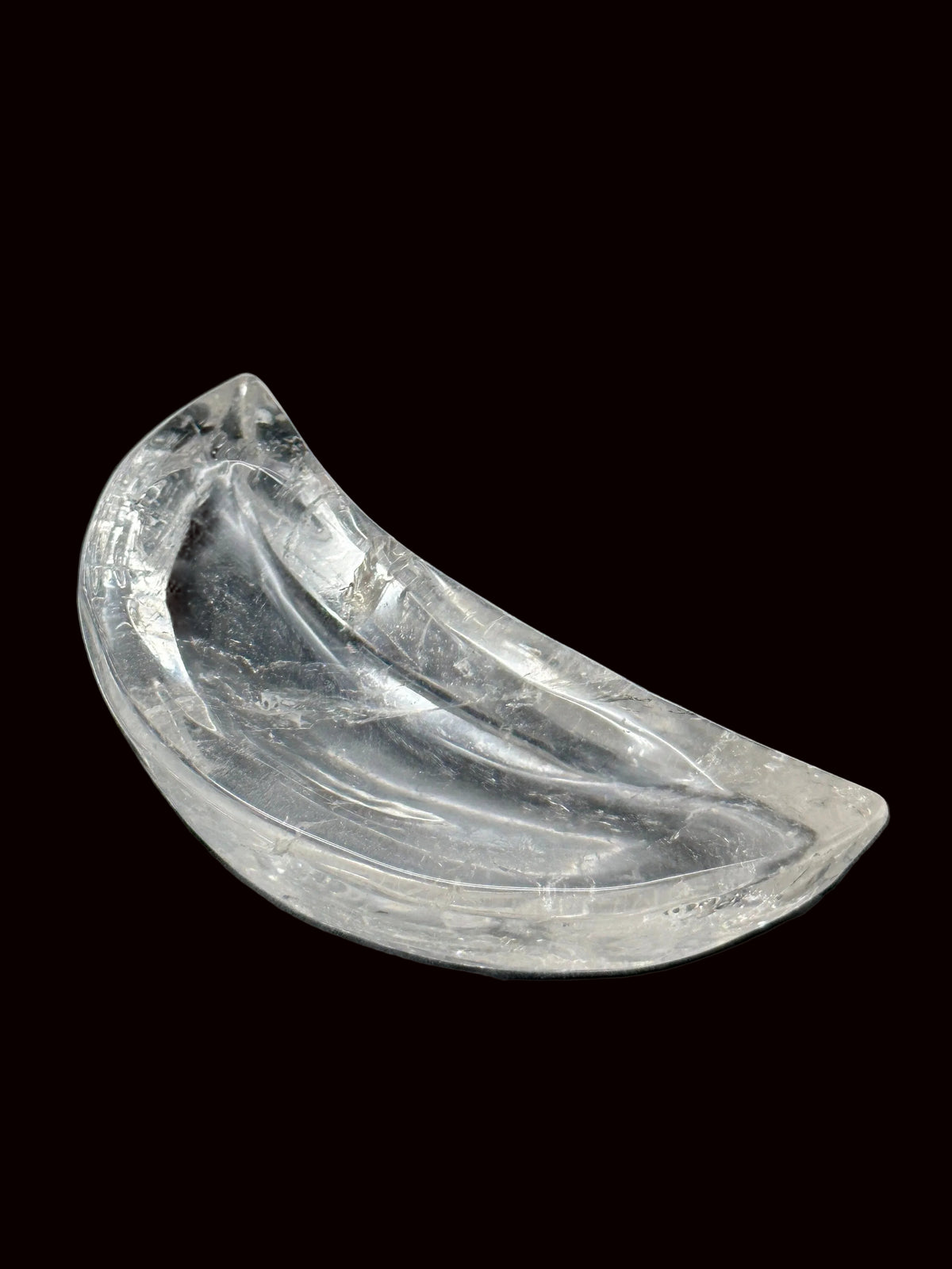 Clear Quartz Crystal Half Moon Bowl