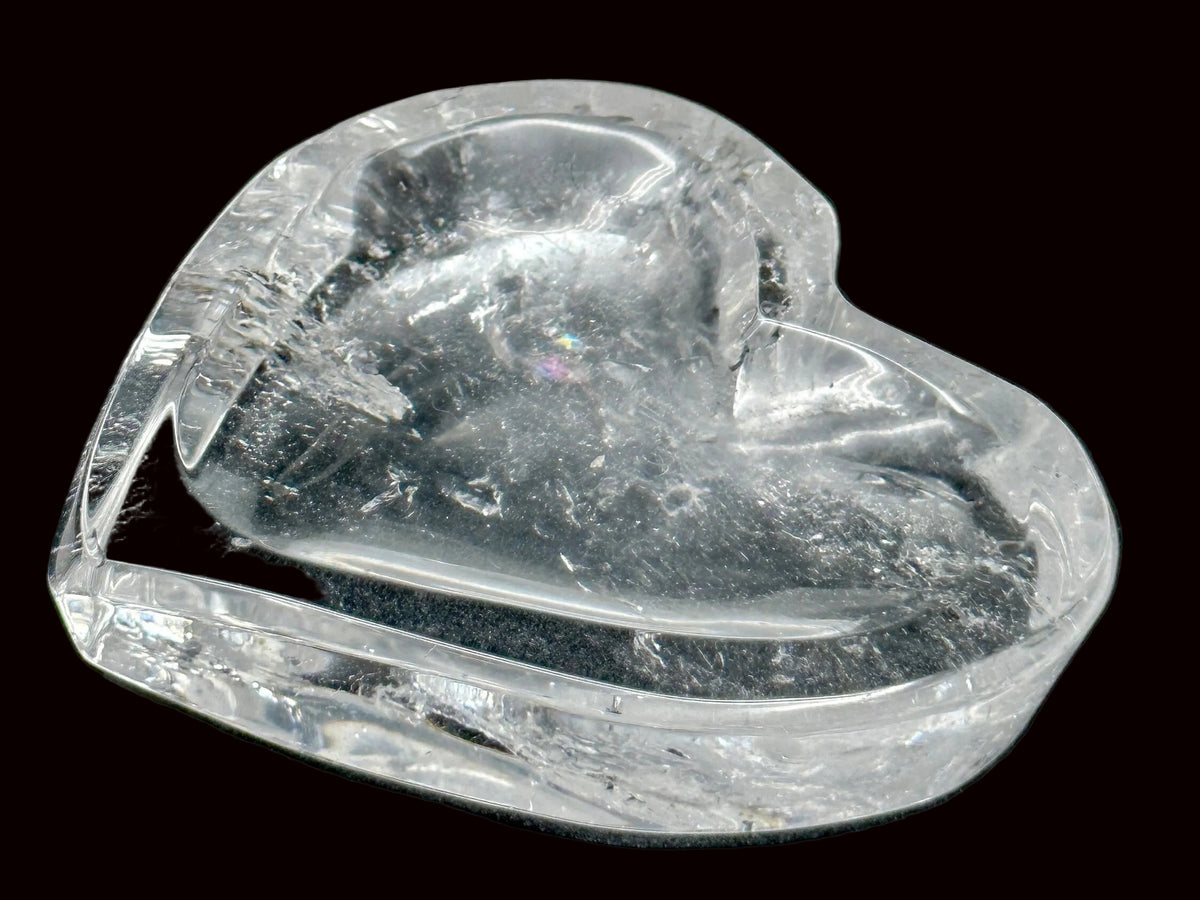 Clear Quartz Crystal Heart Shaped Bowl