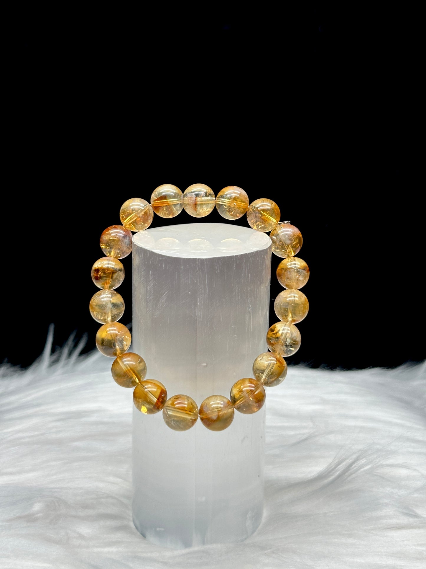 Brazilian Citrine Crystal Bracelet - Radiate Positivity with 12mm Beads