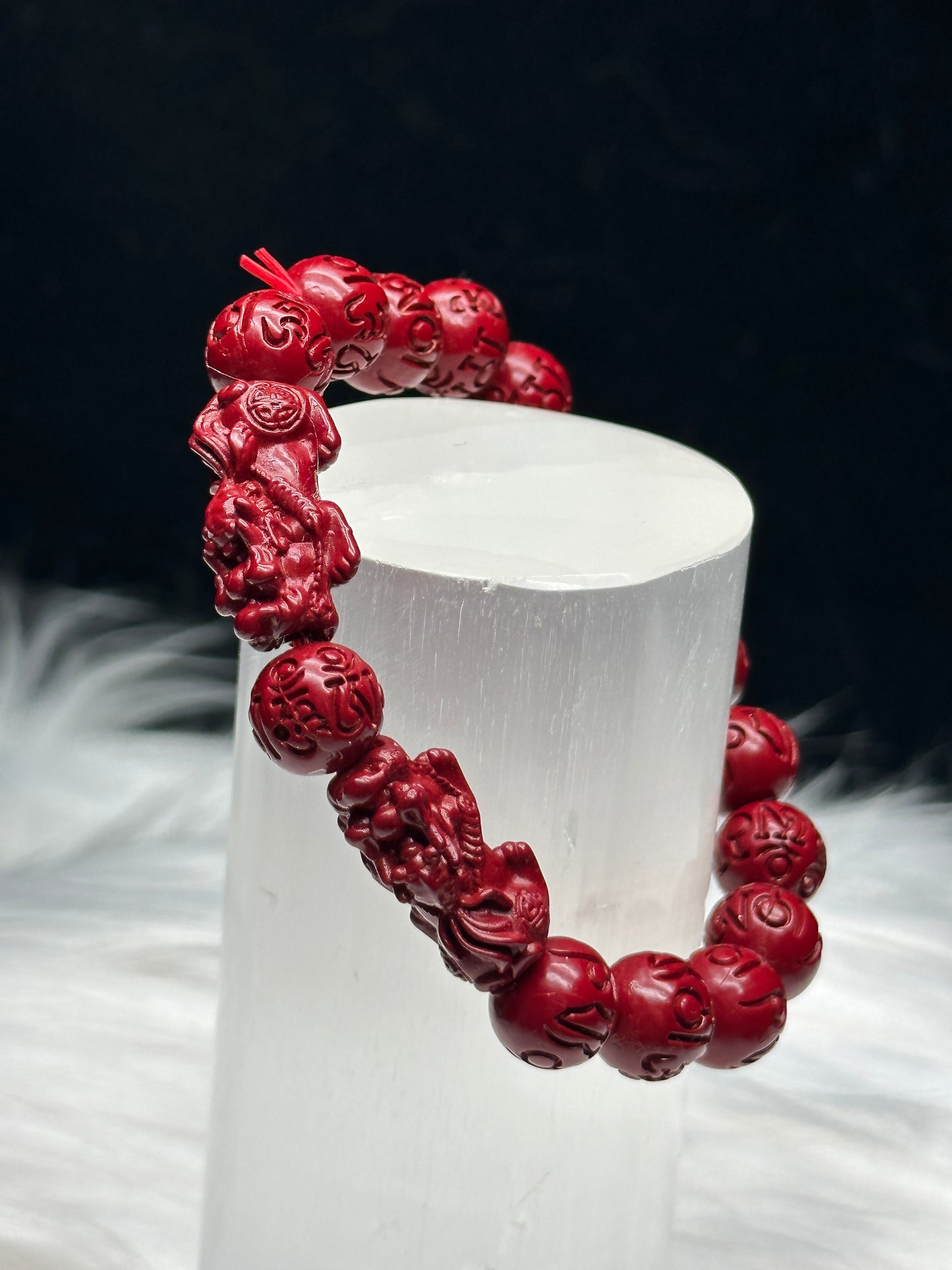 Cinnabar Crystal Lucky Pixiu Feng Shui Bracelet - Enhance Wealth and Harmony