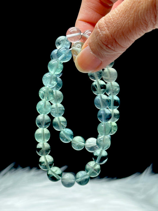 Energize Your Spirit with Green Fluorite Crystal Bracelet - 9mm Beads