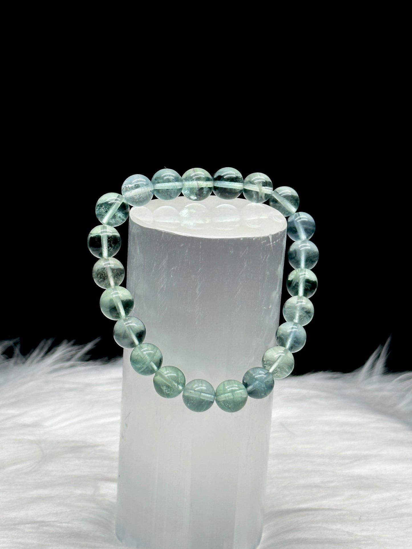 Energize Your Spirit with Green Fluorite Crystal Bracelet - 9mm Beads