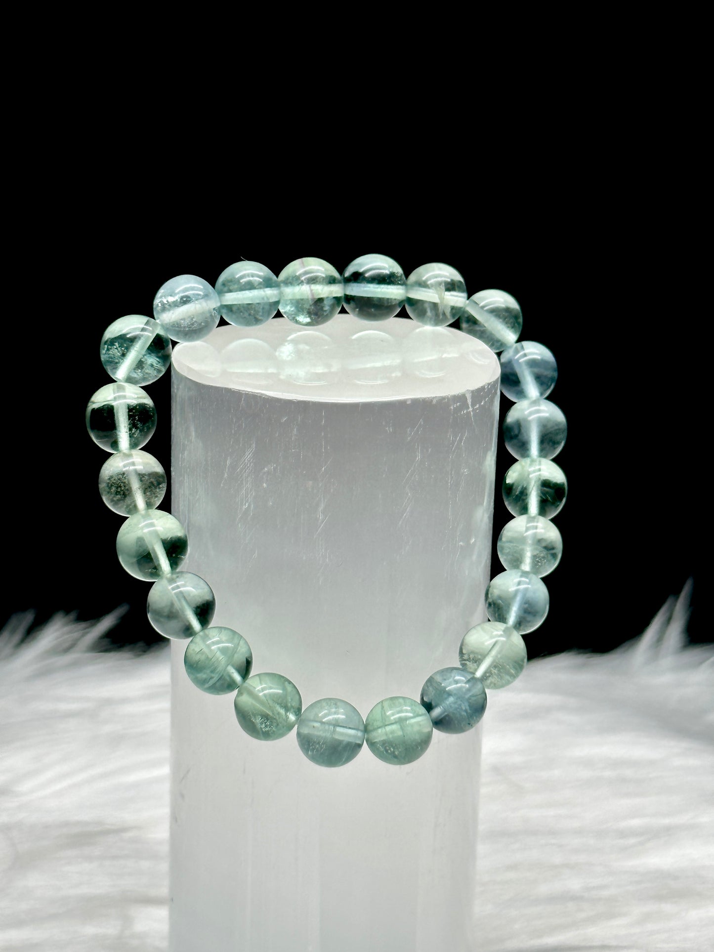 Energize Your Spirit with Green Fluorite Crystal Bracelet - 9mm Beads