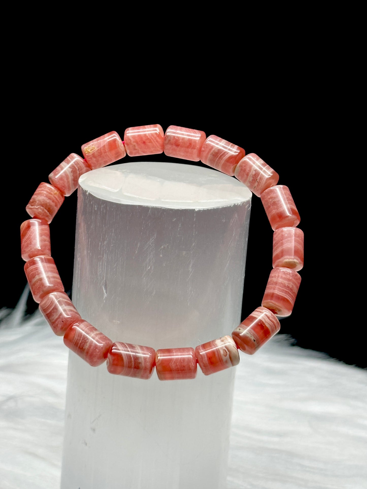 Healing Rhodochrosite Crystal Bracelet - Embrace Love and Harmony