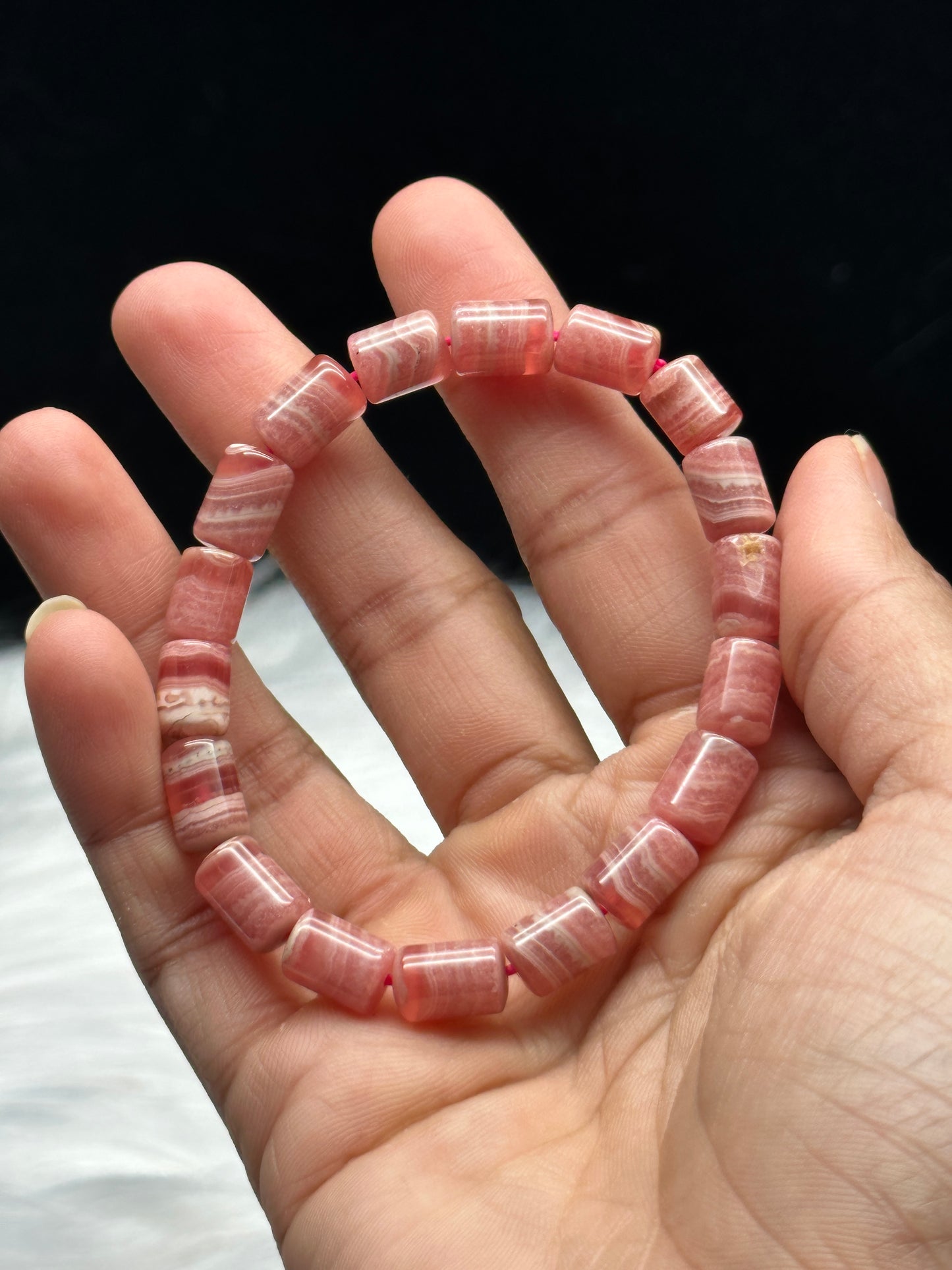 Healing Rhodochrosite Crystal Bracelet - Embrace Love and Harmony