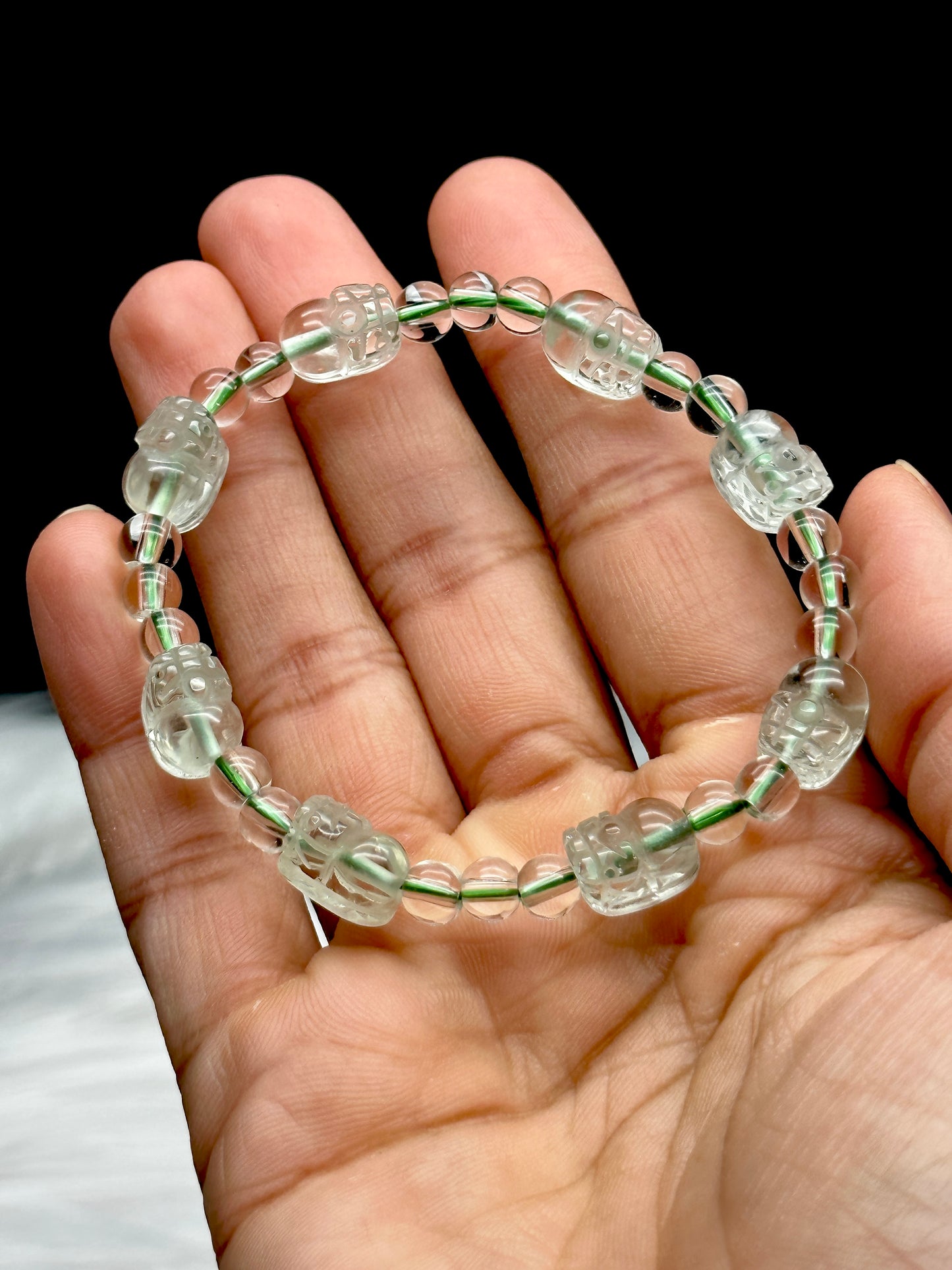 Clear Quartz Pixiu Bracelet - Crystal Healing for Prosperity and Clarity