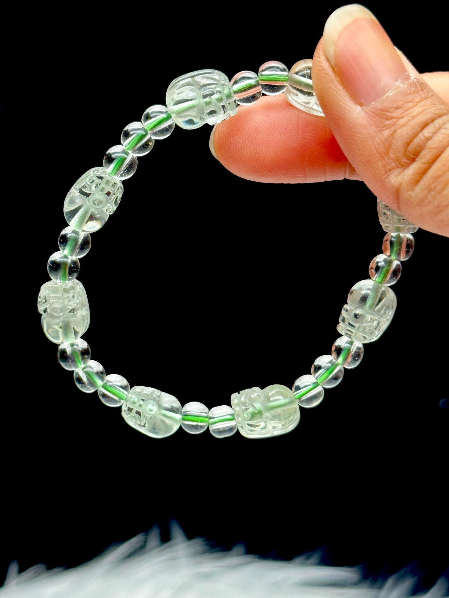 Clear Quartz Pixiu Bracelet - Crystal Healing for Prosperity and Clarity