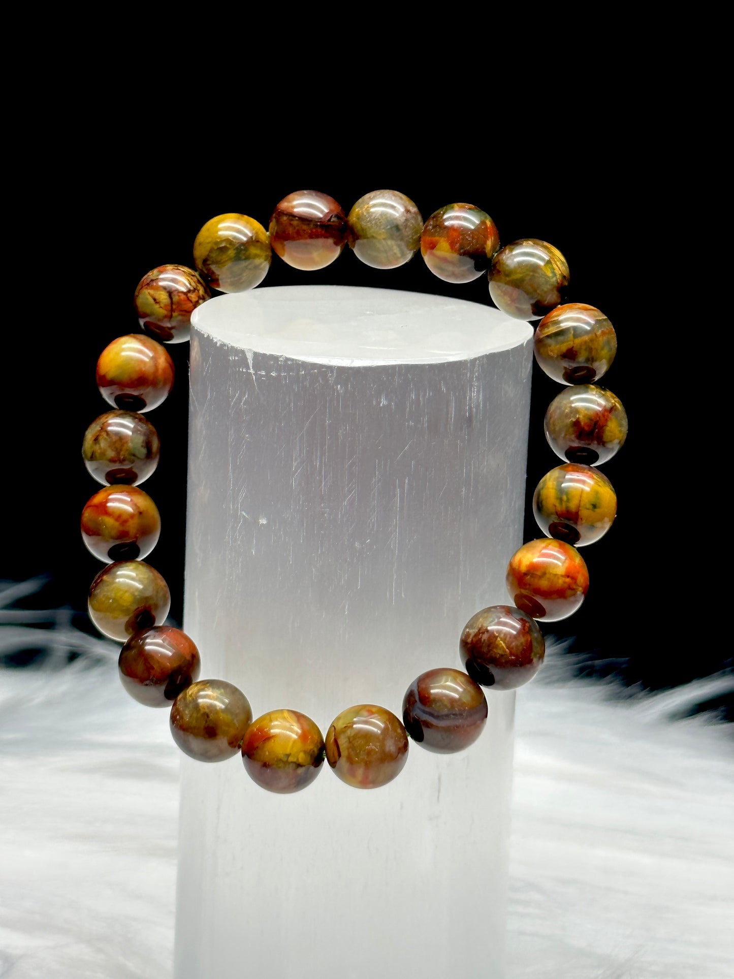 Elegant Pietersite Crystal Bracelet for Healing and Style - 9mm Beads