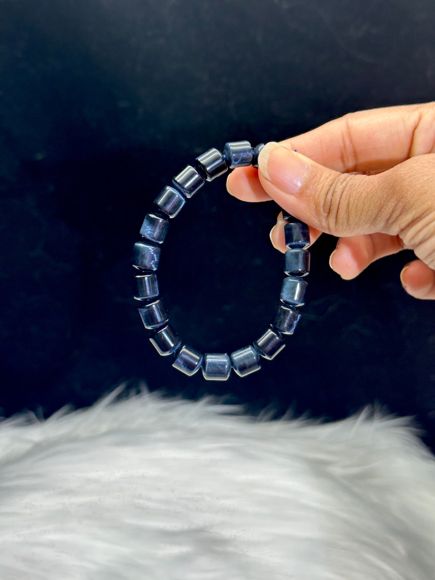 High Quality Flashy Blue Tigers Eye Crystal Bracelet - Natural Healing Energies