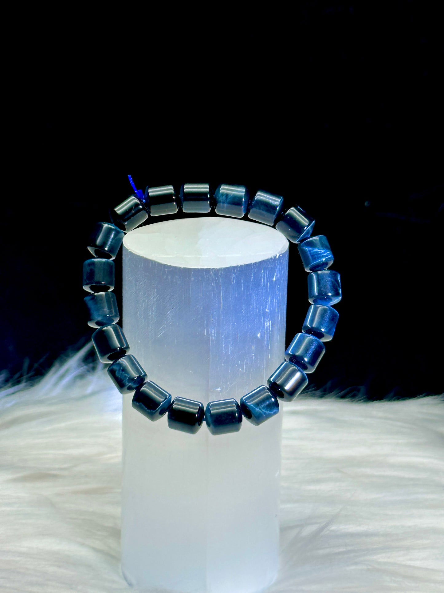 High Quality Flashy Blue Tigers Eye Crystal Bracelet - Natural Healing Energies