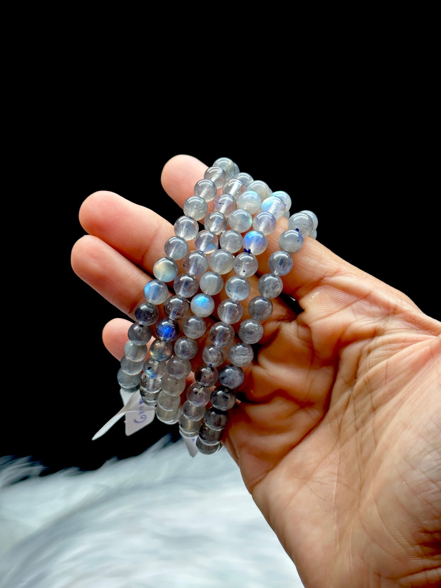 Intuitive Labradorite Crystal Bracelet - Natural 6mm Beads for Healing Energy