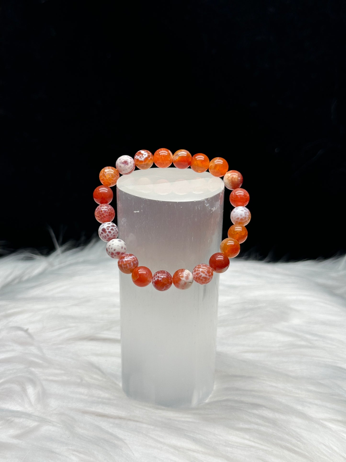 Natural Snake Agate Crystal Bracelet for Healing - Intuitively Chosen Gemstone Jewelry