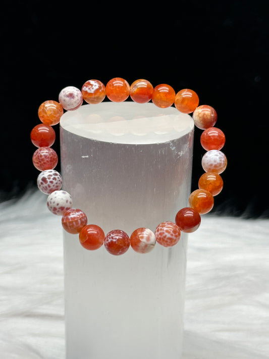 Natural Snake Agate Crystal Bracelet for Healing - Intuitively Chosen Gemstone Jewelry