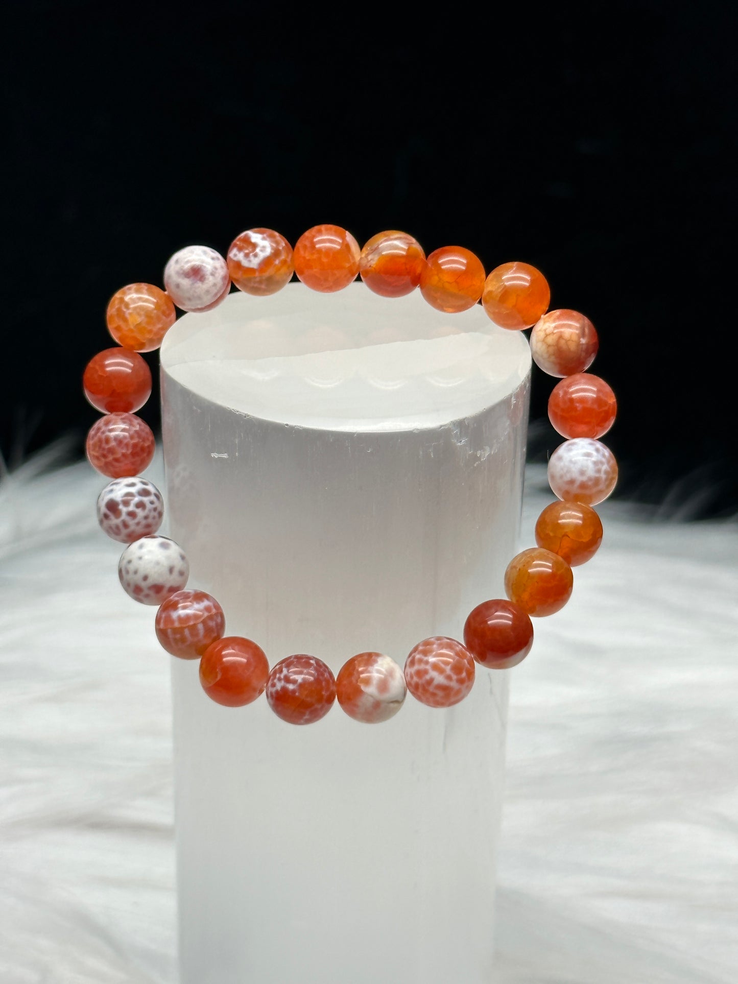 Natural Snake Agate Crystal Bracelet for Healing - Intuitively Chosen Gemstone Jewelry