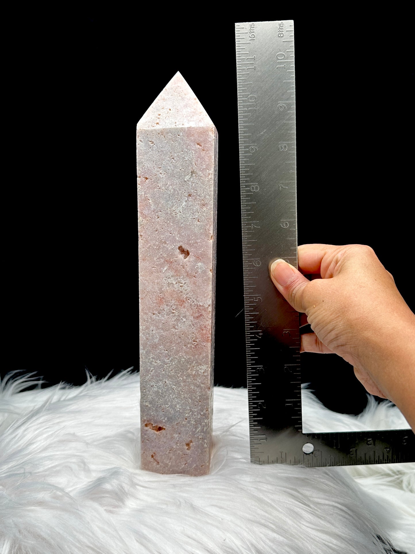 Enormous Pink Amethyst Crystal Point - 11 Inches Tall, 1.38kgs