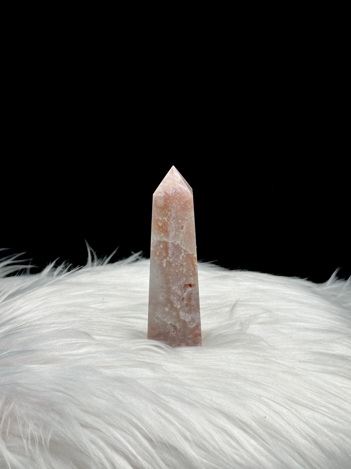 Pink Amethyst Agate Crystal Point - 4.5 Inches Tall, 141 Grams - Healing Home Decor