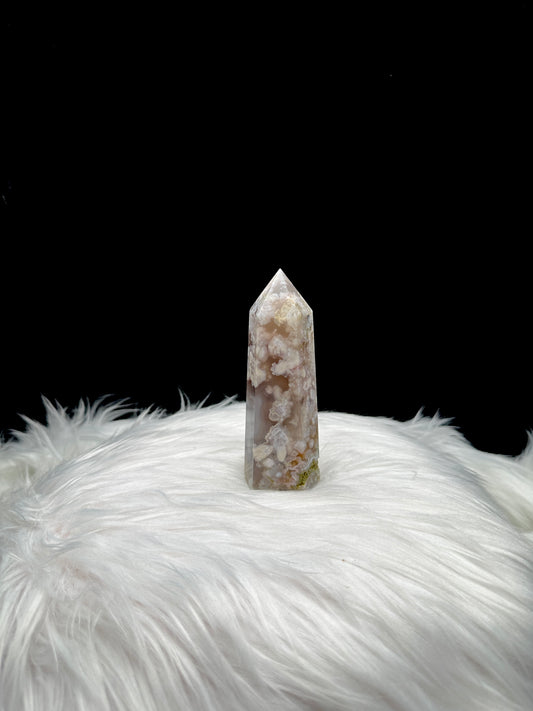 Stunning Flower Agate Crystal Point - 5 Inches Tall, 300 Grams