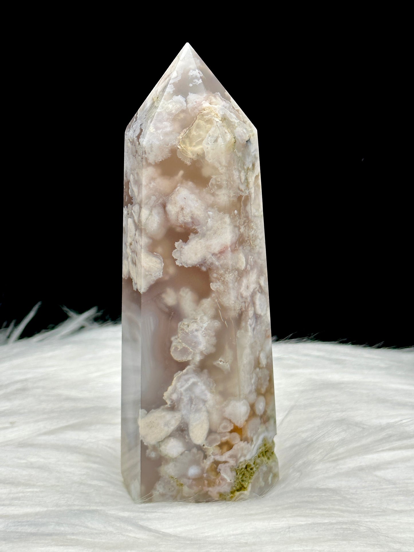 Stunning Flower Agate Crystal Point - 5 Inches Tall, 300 Grams