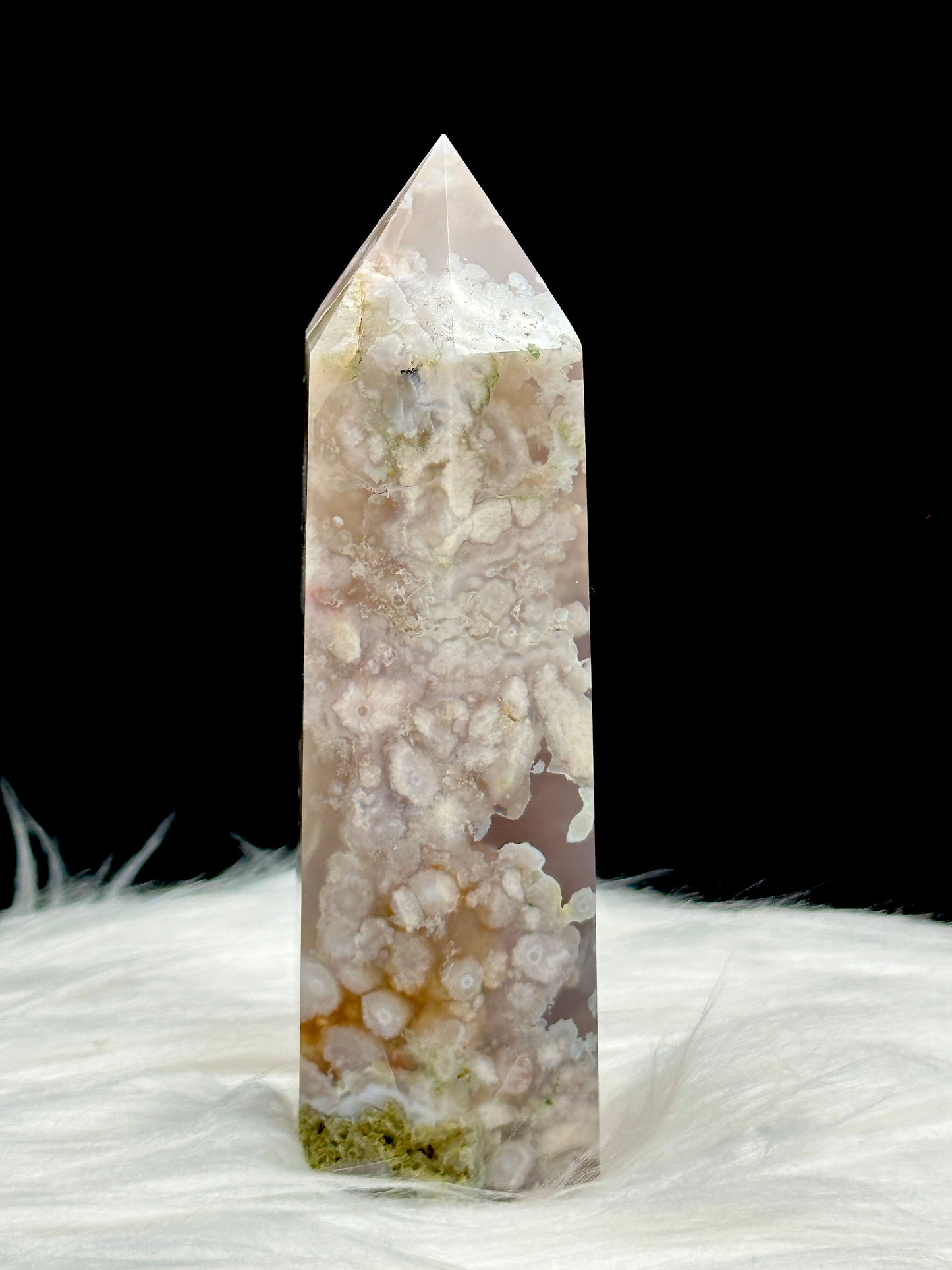 Stunning Flower Agate Crystal Point - 5 Inches Tall, 300 Grams