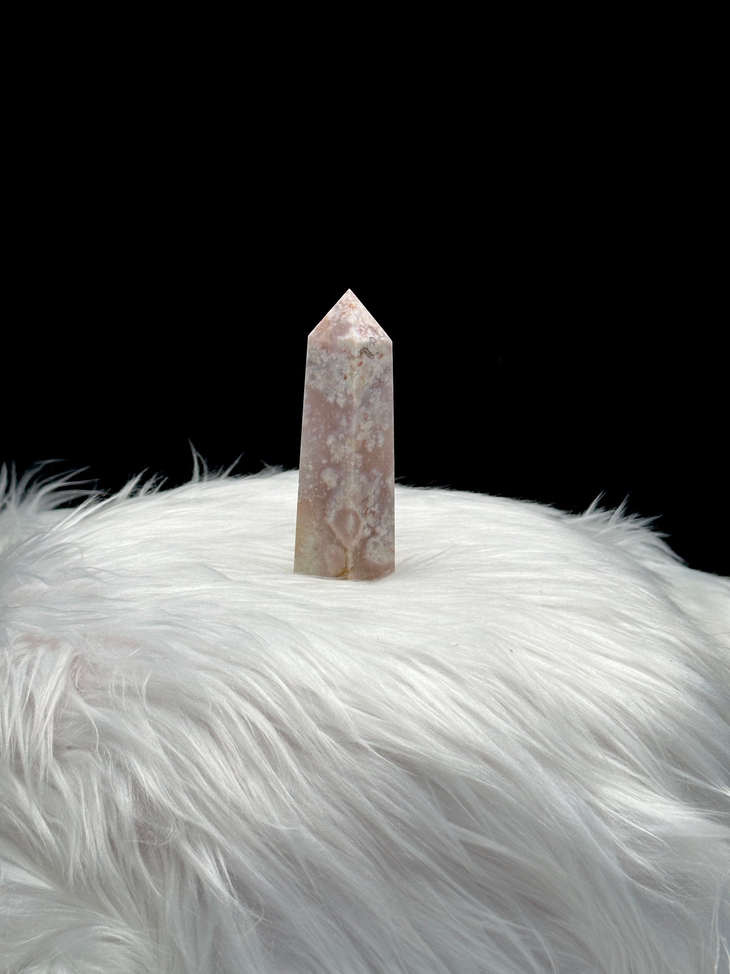 Pink Amethyst Flower Agate Crystal Point/Tower - 202g, 4.5 Inches High