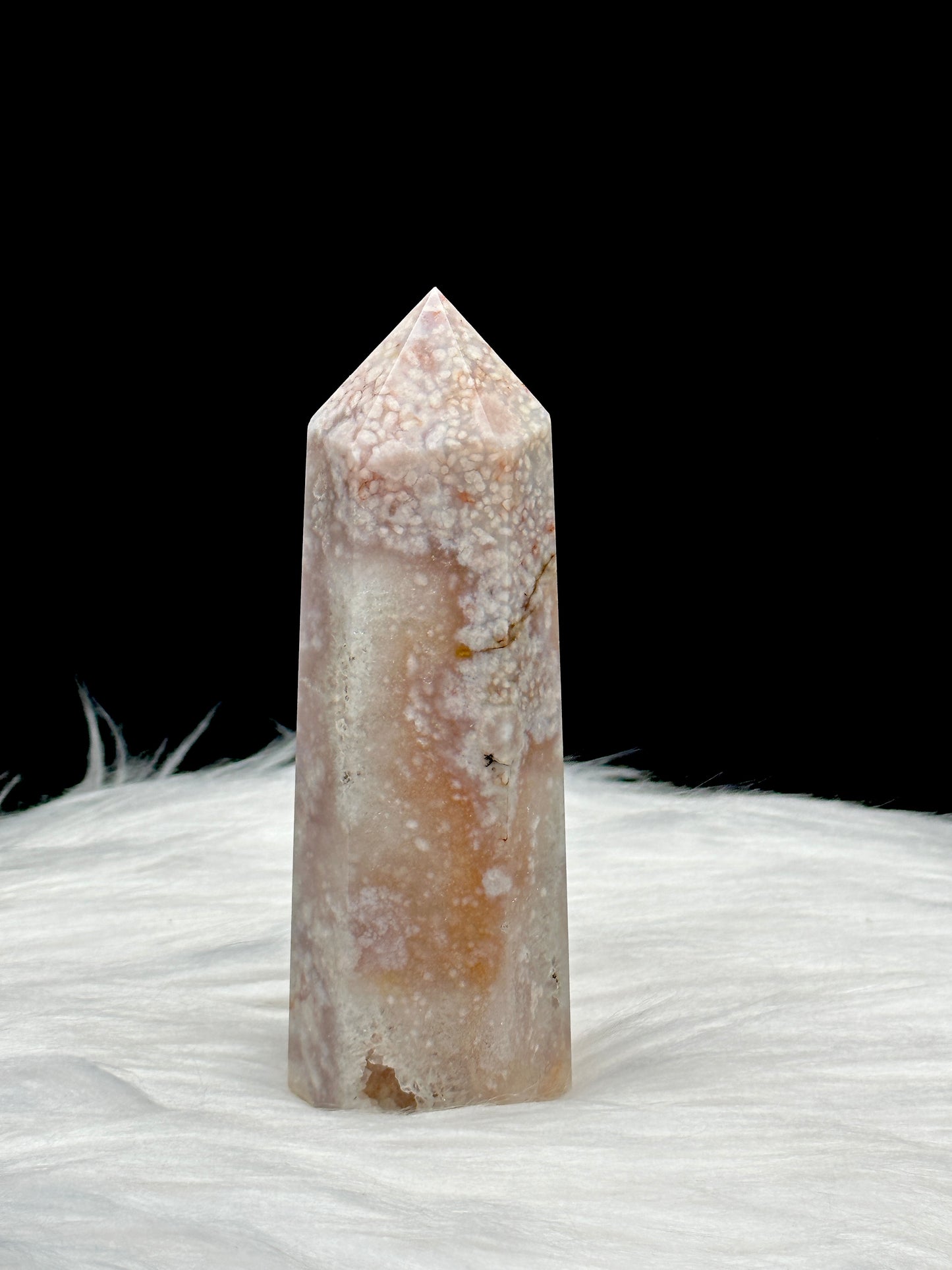 Pink Amethyst Flower Agate Crystal Point/Tower - 202g, 4.5 Inches High