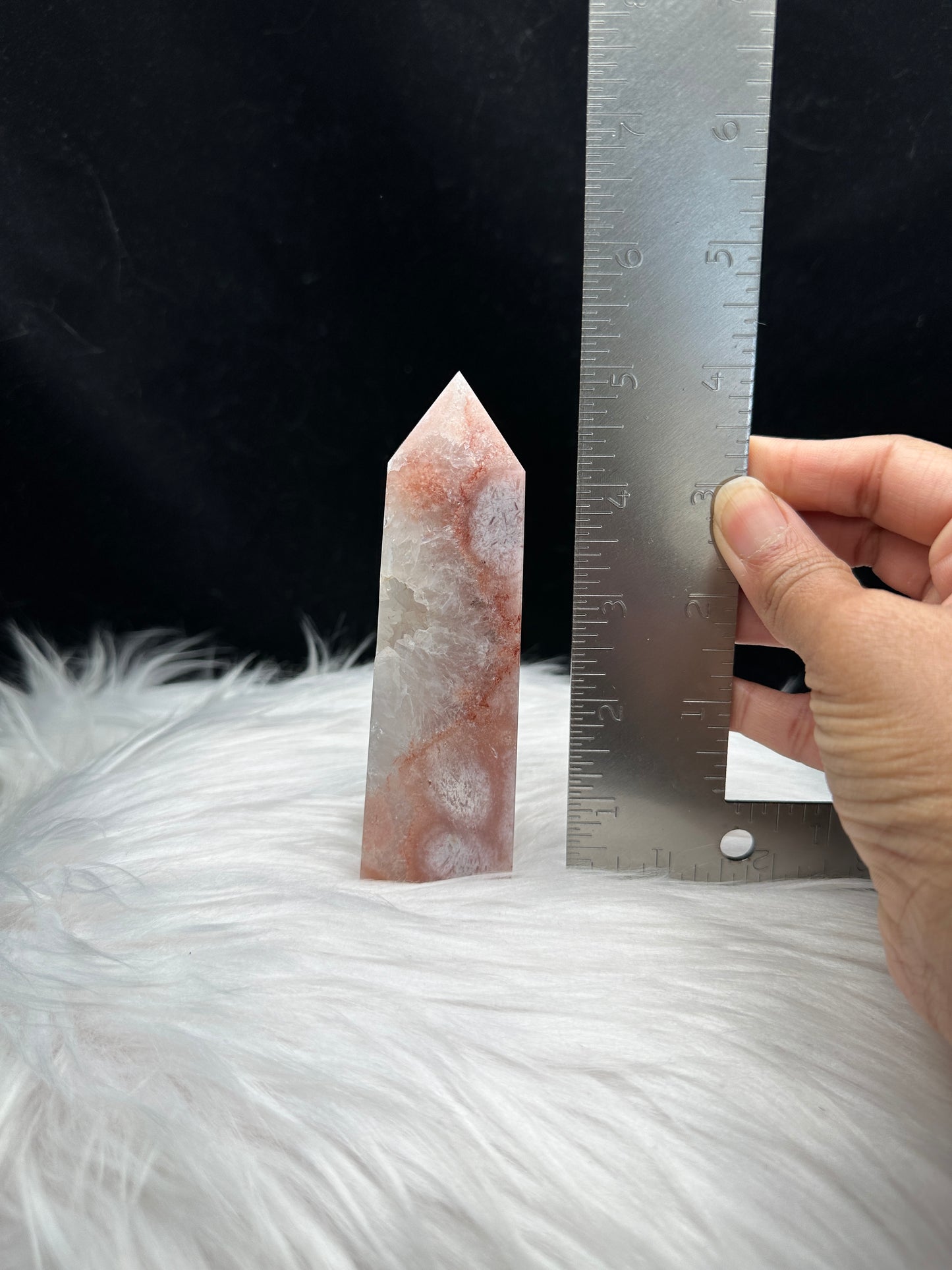 Pink Amethyst Crystal Point/Tower - 247g, 5 Inches - Authentic and Unique